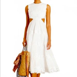 Zimmerman Cassia Yoke dress white size 1